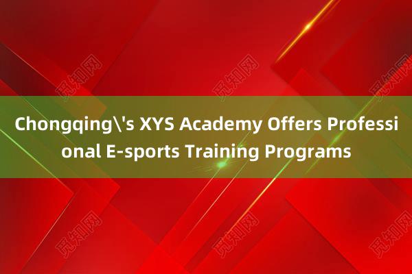 Chongqing's XYS Academy Offers Professional E-sports Training Programs